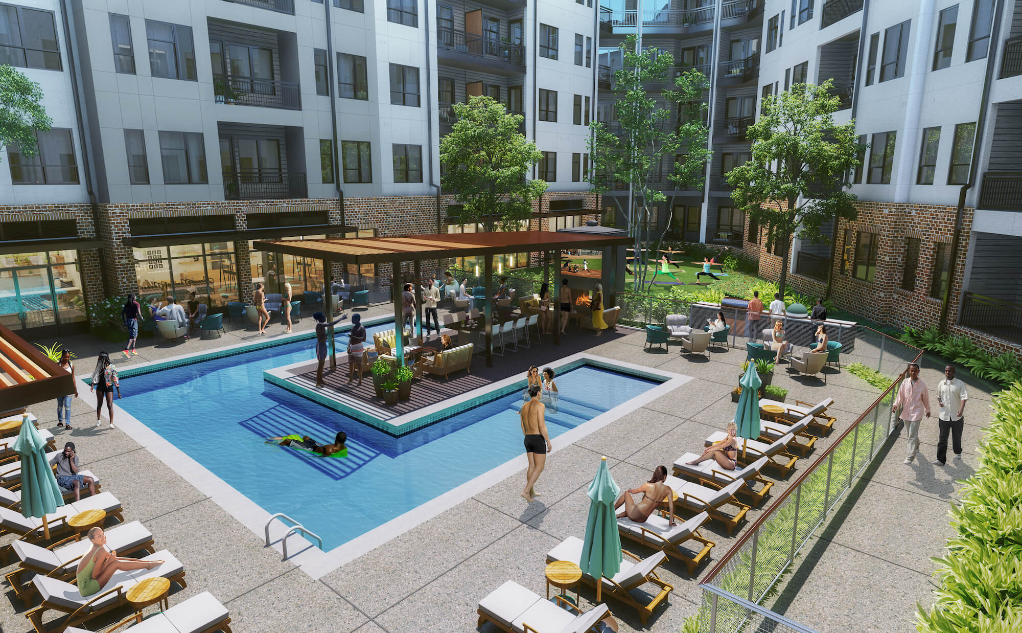 Pool rendering