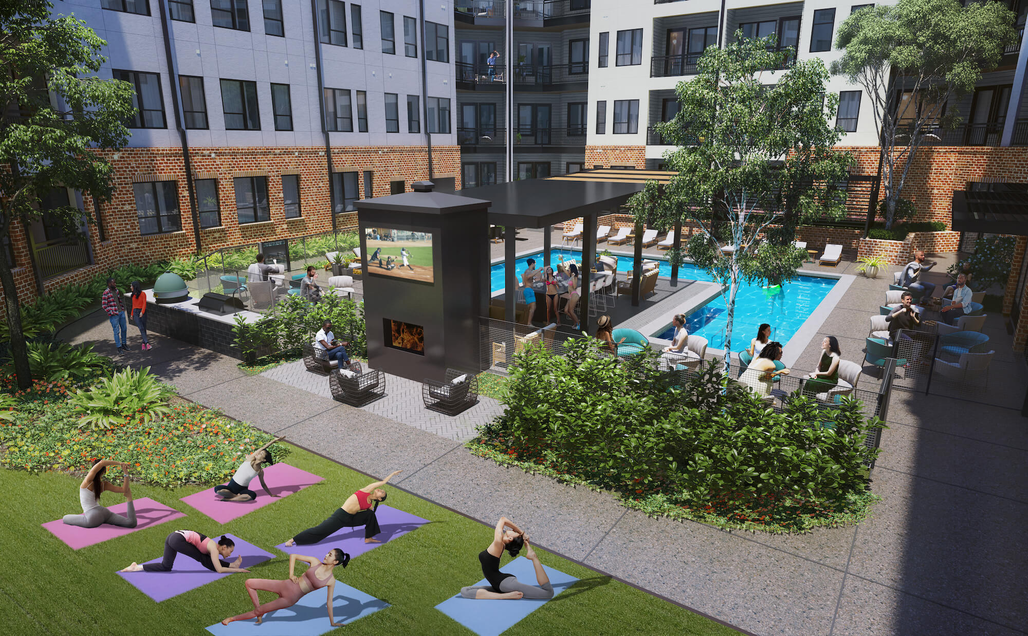 Pool rendering