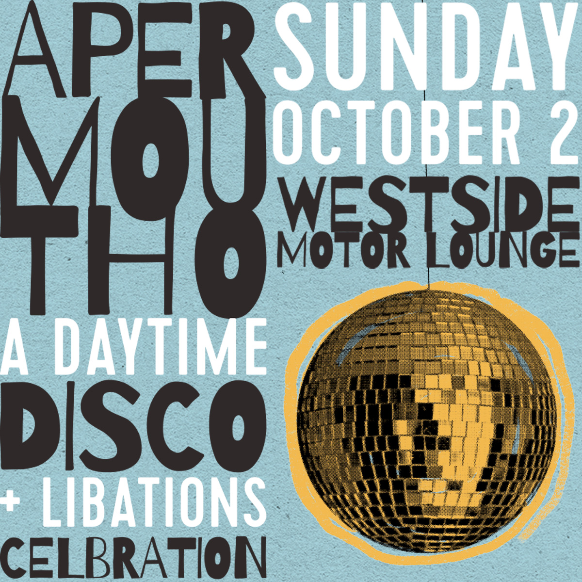 Apermoutho: Gather ’round’s Low ABV Day Disco 10.2.22
